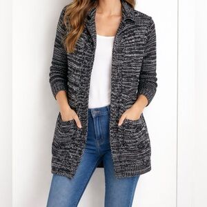 GAP Textured Open Front Cardigan Medium | Casual Chic Layering EUC
